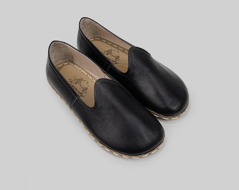 Barefoot Slip-On Shoes: Handmade Leather, Wide Toe Box (Men's Sizes)