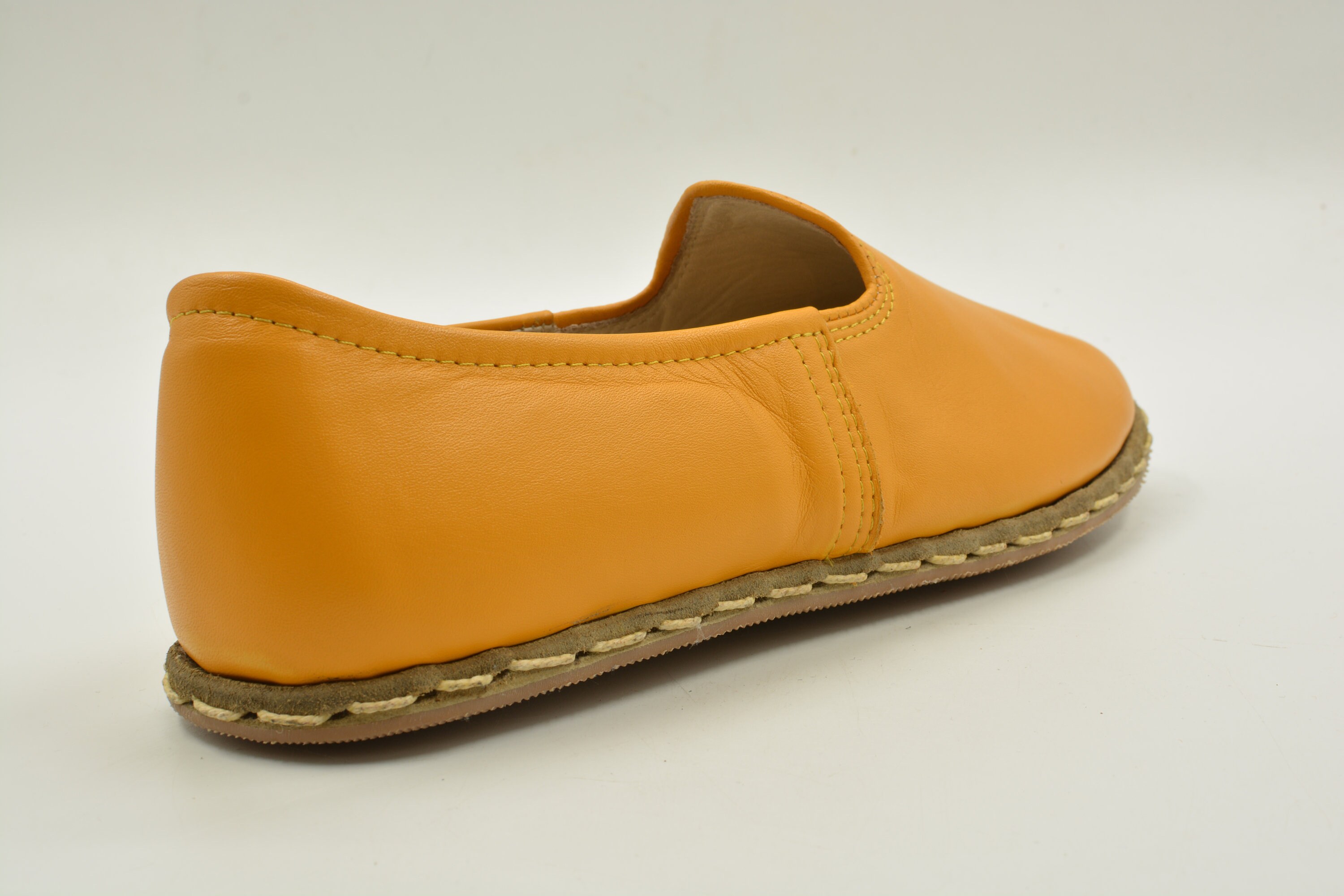 Mustard Yellow Color Men Sneaker Shoe Leather Handmade Sanah Etsy