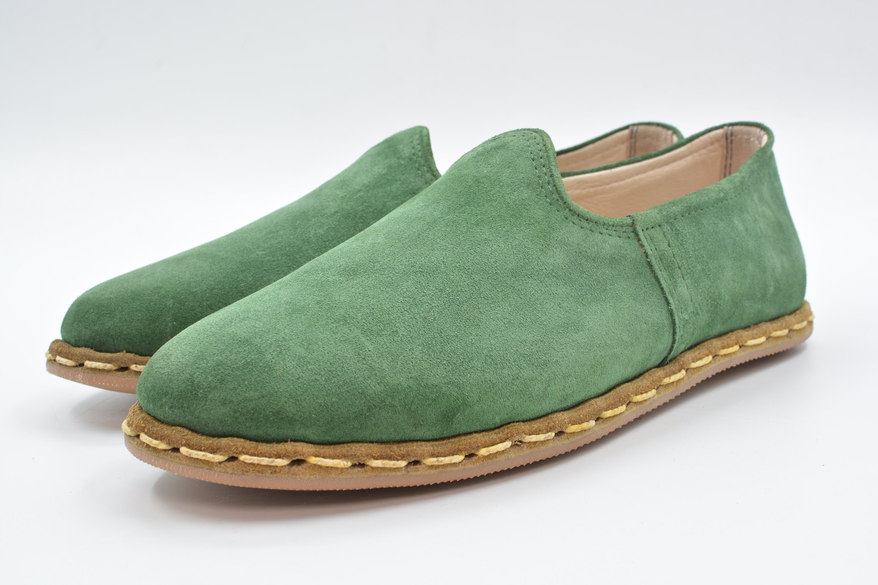 Light Green Color Men Sneaker Shoe Leather Handmade Sanah | Etsy