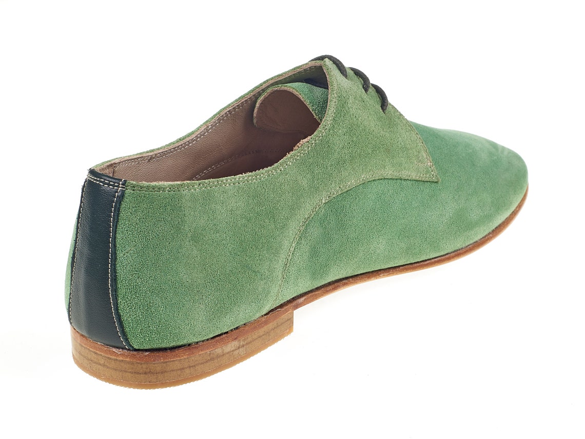 Women Light Green Color Classic Oxford Shoe Etsy