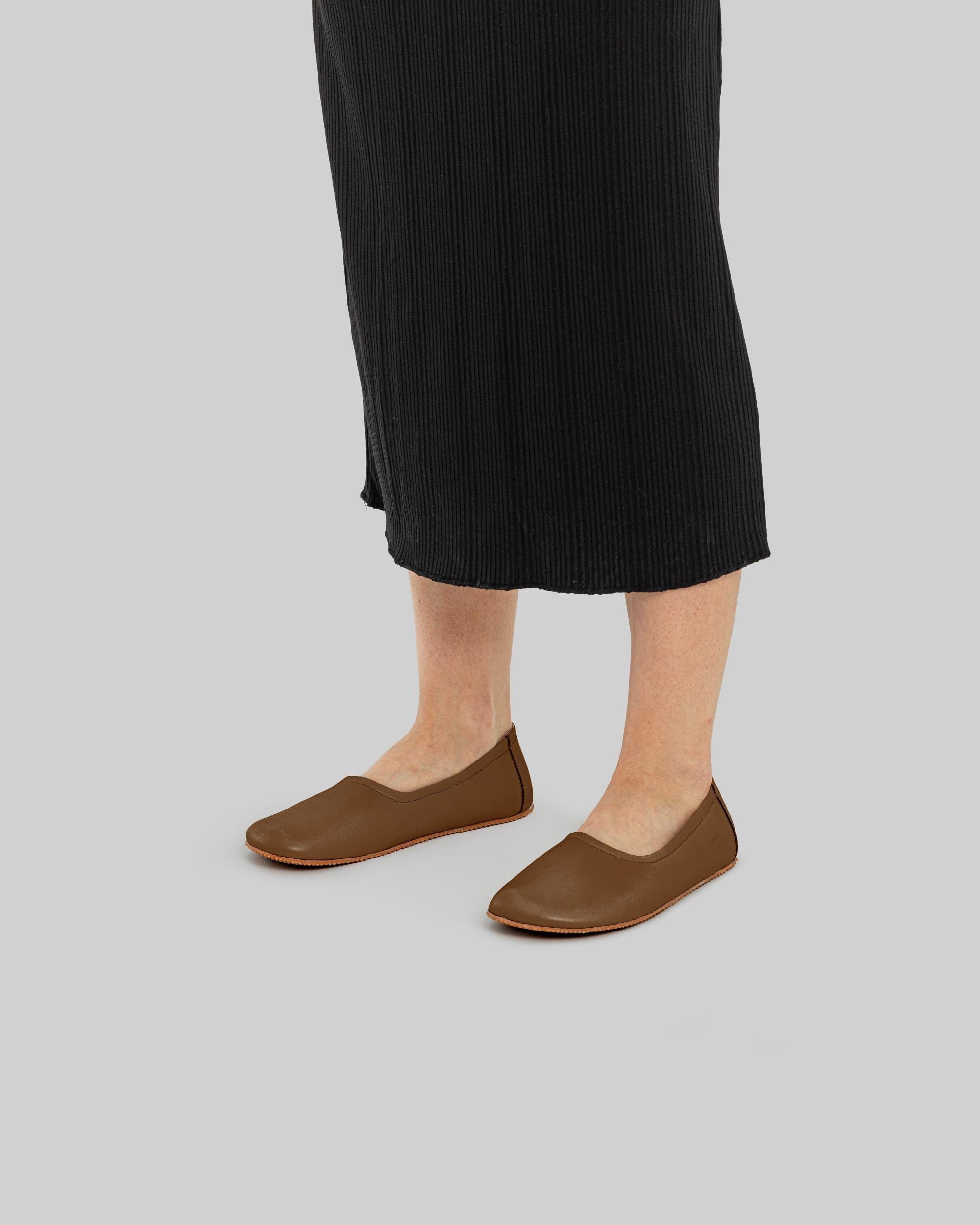 Leather Ballet Flats Women - Wide Toe Box Zero Drop, Slow Craft