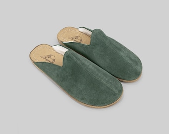 Women Dark Tan Yemeni Turkish Leather Slippers: Heritage Wide Toe, Handmade