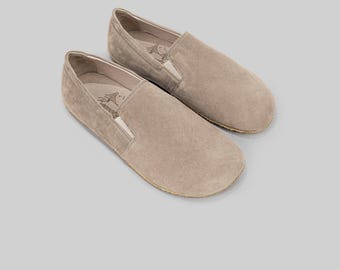 Barefoot-sneakers voor heren: brede neus, flexibele zool, handgemaakt