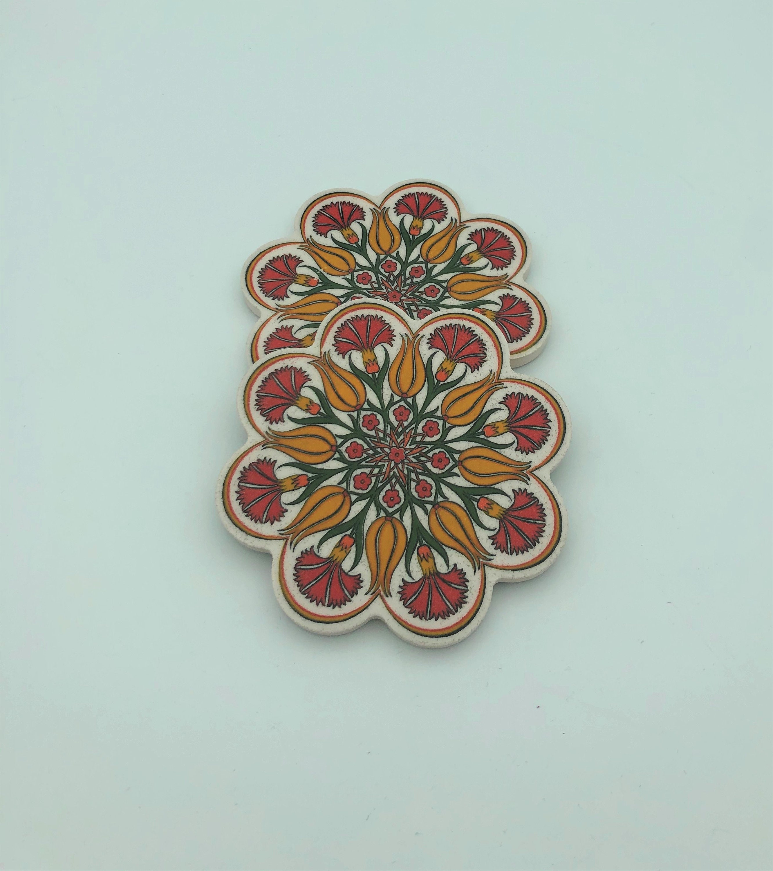 6x Turkish Ceramic Coaster Set Turkish Ceramic Coaster Set of Etsy