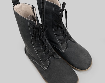 Handmade Men’s Boots: Wide Toe Leather, Zero Drop (Casual Wear)