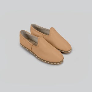 Natural Leather MEN Yemeni Shoes, Handmade Comfortable Loafer with Zero Drop, Turkish Traditional Genuine Swear Shoes