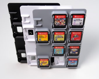 Nintendo Switch Multi-Game Card Holder Case Accessory: Black, White, & Gray (Monochromatic Collection)