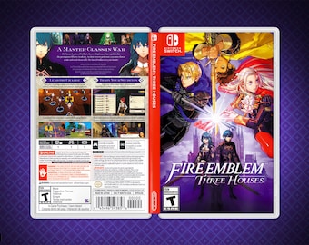 Fire Emblem: Three Houses Cover Art - Replacement Insert & Game card Case for Nintendo Switch