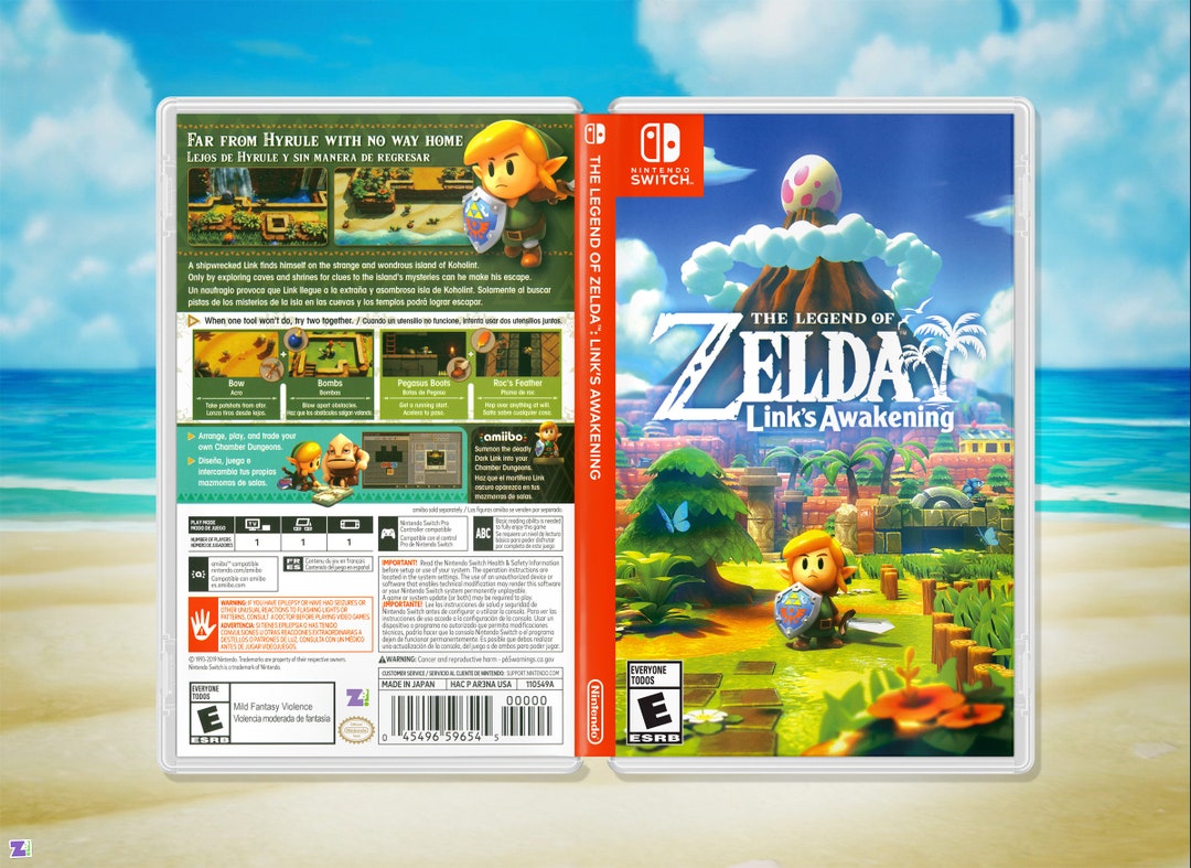Legend of Zelda Link's Awakening Nintendo Switch 'Case And Artwork Only! No  Game