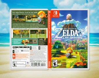 The Legend of Zelda Link's Awakening Cover Art (US Retail) -  Replacement Insert & Case for Nintendo Switch