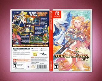 Code of Princess EX Cover Art: Reversible Insert & Case for Nintendo Switch