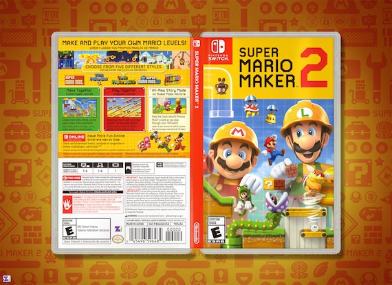 Super Mario Maker 2 Game Case, Quality Replacement Cover Insert for Nintendo  Switch - Etsy