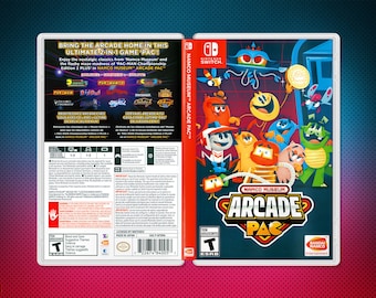 Namco Museum Arcade Pac Cover Art: Replacement Insert & Case for Nintendo Switch