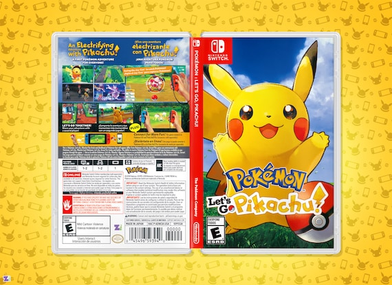 Pokémon Let\'s Go Pikachu Cover Art: Replacement Insert & Case for Nintendo  Switch - Etsy