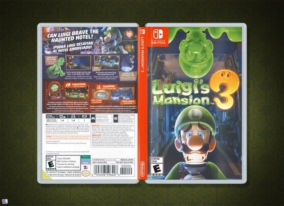 Luigi\'s Mansion 3 Cover Art & Replacement Case for Nintendo Switch - Etsy