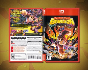 Donkey Kong Bananza Cover Art: Double-sided Insert & Case - Nintendo Switch 2 (US)