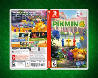 Pikmin 4 Cover Art: Replacement Insert / Case for Nintendo Switch