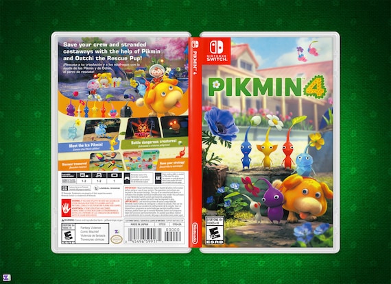 Pikmin 4 Cover Art: Replacement Insert / Case for Nintendo Switch