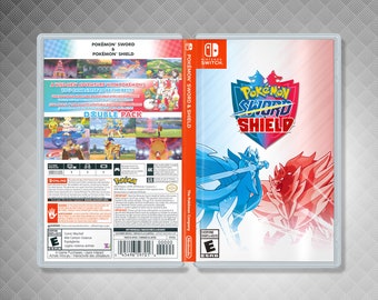 Pokémon Sword & Shield Double Pack - Custom Cover Art Case for Nintendo Switch