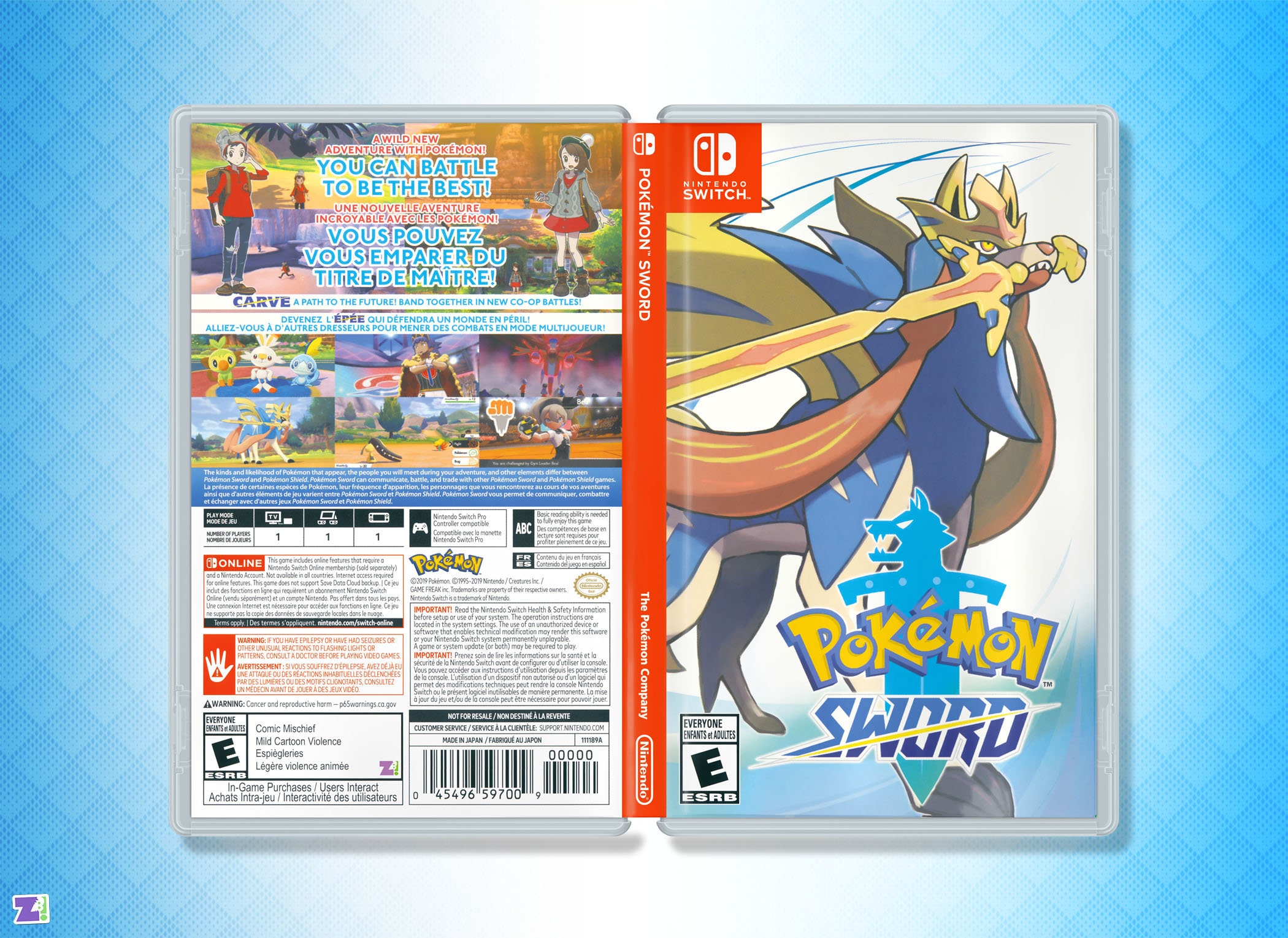 Pokémon Sword Cover Art & Replacement Case for Nintendo Switch - Etsy