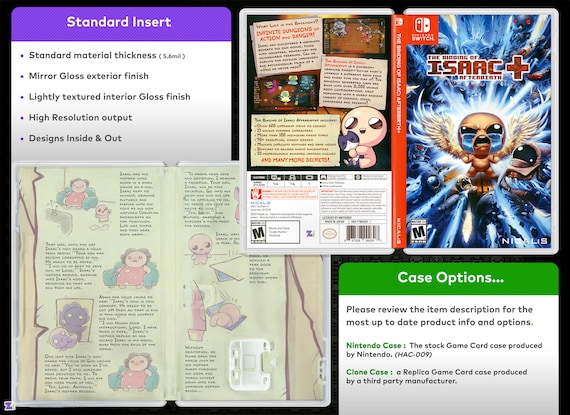 The Binding of Isaac Afterbirth Plus: Replacement Cover Art Insert / Case -  Nintendo Switch - Etsy