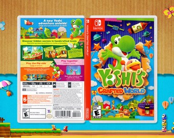 Yoshi's Crafted World Replacement Cover Art Insert & Case for Nintendo Switch