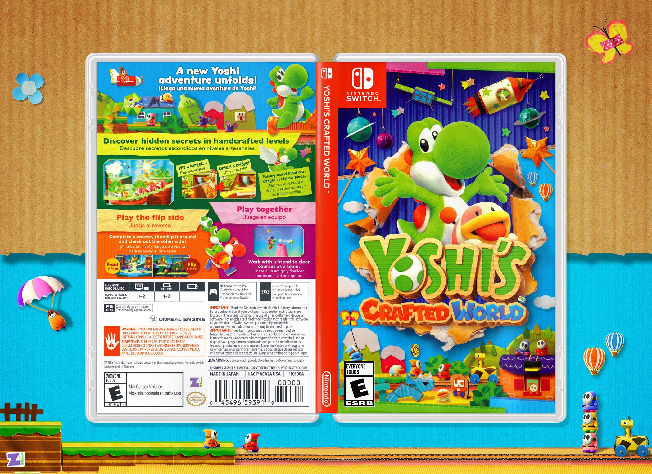 Yoshi\'s Crafted World Replacement Cover Art Insert & Case for Nintendo  Switch - Etsy