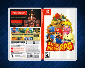 Super Mario RPG Cover Art: Replacement Insert / Case for Nintendo Switch (US Retail)