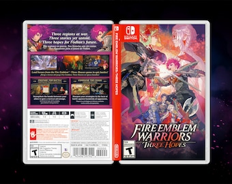 Fire Emblem Warriors Three Hopes Cover Art: Replacement Insert / Case for Nintendo Switch (US Retail)