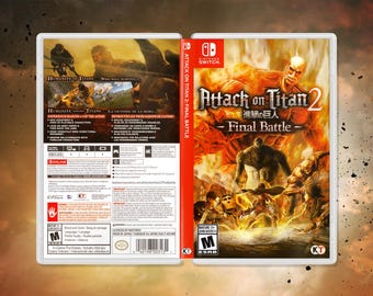 Attack on Titan 2 Final Battle: Cover Art Replacement Insert / Case for Nintendo Switch (US Retail)