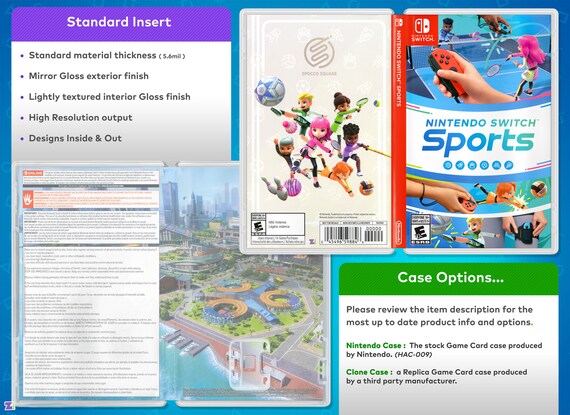 Nintendo Switch Sports Cover Art: Replacement Insert / Case