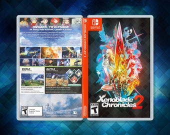 Xenoblade Chronicles 2 Cover Art: "After-Dark" Custom Insert & Game Case