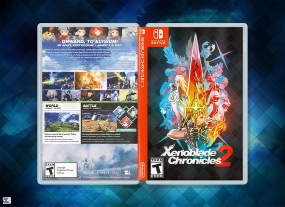 Xenoblade Chronicles 2 Cover Art: after-dark Custom Insert & Game Case 
