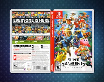 Super Smash Bros Ultimate: Replacement Cover Art & Case for Nintendo Switch (US Retail)
