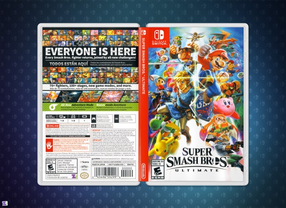 Super Smash Bros Ultimate: Replacement Cover Art & Case for 