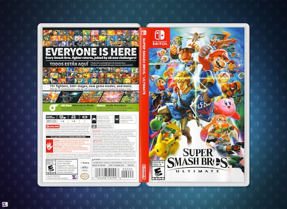 Super Smash Bros Ultimate: Replacement Cover Art & Case for 