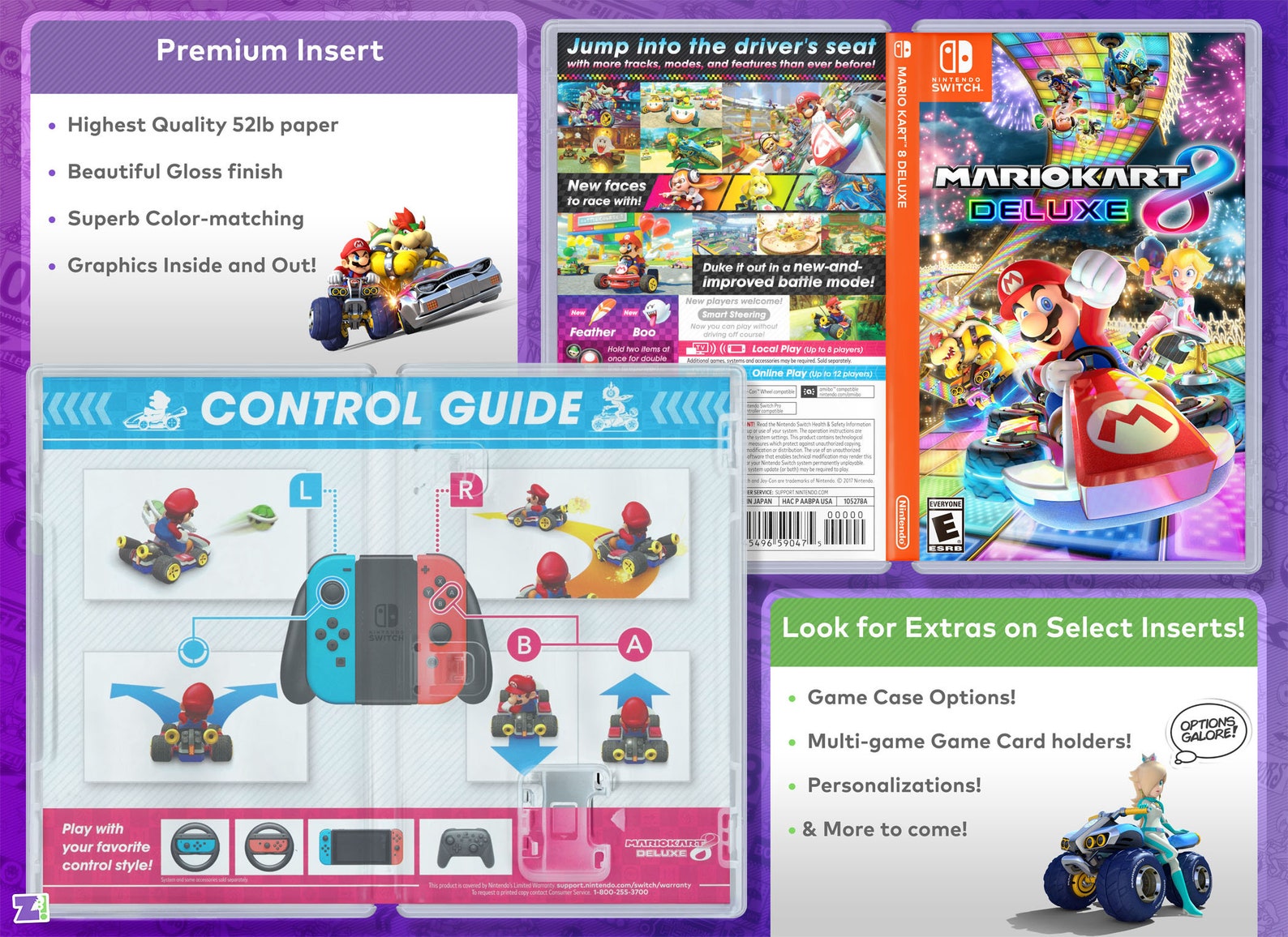 Mario Kart 8 Deluxe Replacement Cover &amp; Case: Double-Sided | Etsy