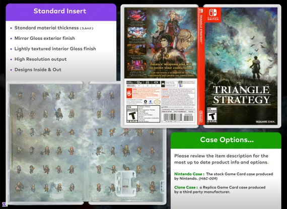 Triangle Strategy Cover Art: Replacement Insert & Case for Nintendo Switch  US Retail 