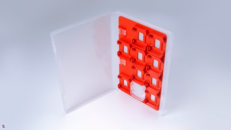 Nintendo Switch 10 in 1 Game Card Case: Cartridge Holder & Organizer Inferno Collection Red Orange