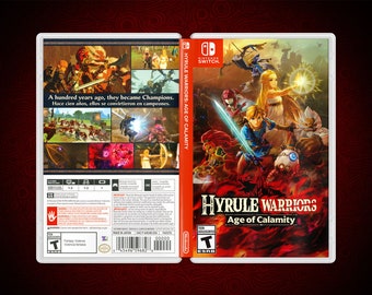 Hyrule Warriors Age of Calamity Cover Art: Replacement Insert & Case for Nintendo Switch