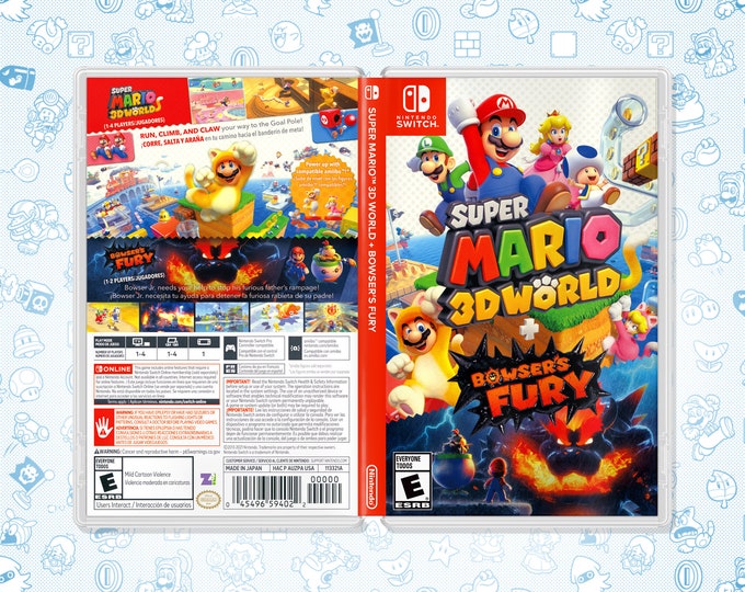 Super Mario 3D World + Bowser's Fury Cover Art: Replacement Insert ...