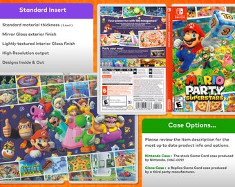 Mario Party Superstars Cover Art Replacement Insert Case for Nintendo Switch Etsy UK