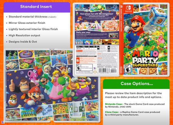 Mario Party Superstars Cover Art: Replacement Insert & Case for Nintendo  Switch -  UK