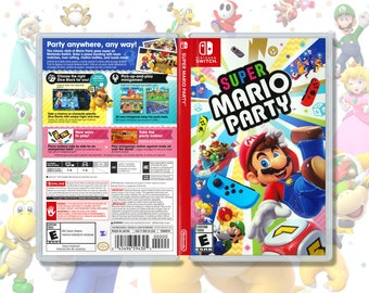 Super Mario Party Game Case & Insert, Quality Replacement Cover Art for  Nintendo Switch