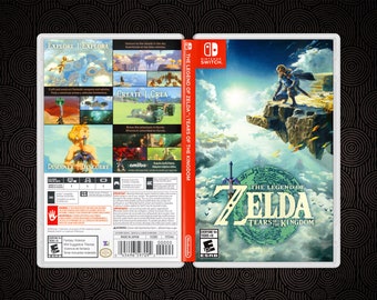 The Legend of Zelda Tears of the Kingdom: Cover Art Replacement Insert / Case for Nintendo Switch (US Retail)