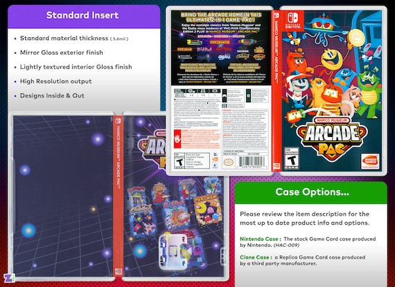 Namco Museum Arcade Pac Cover Art: Replacement Insert & Case