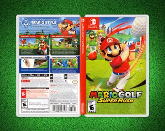 Mario Golf Super Rush Cover Art: Replacement Insert / Case for Nintendo Switch (US Retail)