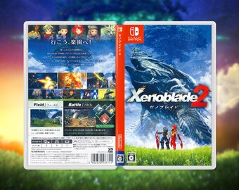 Xenoblade 2 (ゼノブレイド2, Zenobureido Tsū) Cover Art: Replacement Insert / Case for Nintendo Switch (JP Retail)