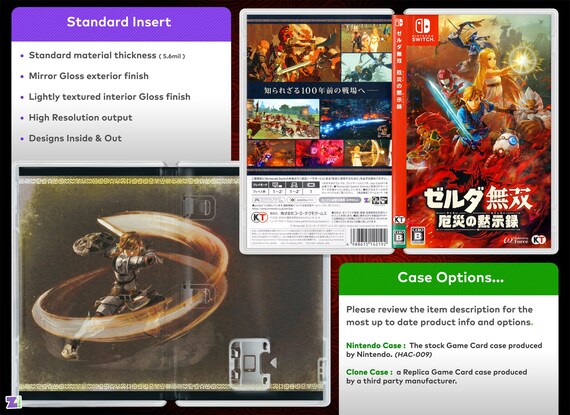 Hyrule Warriors Age of Calamity: Replacement Insert & Case for