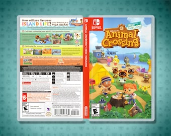 Animal Crossing New Horizons: Replacement Cover Art Insert & Case for Nintendo Switch